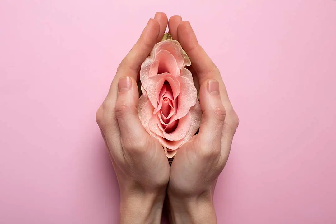 Benefits of Labiaplasty: Woman holding rose in hands.